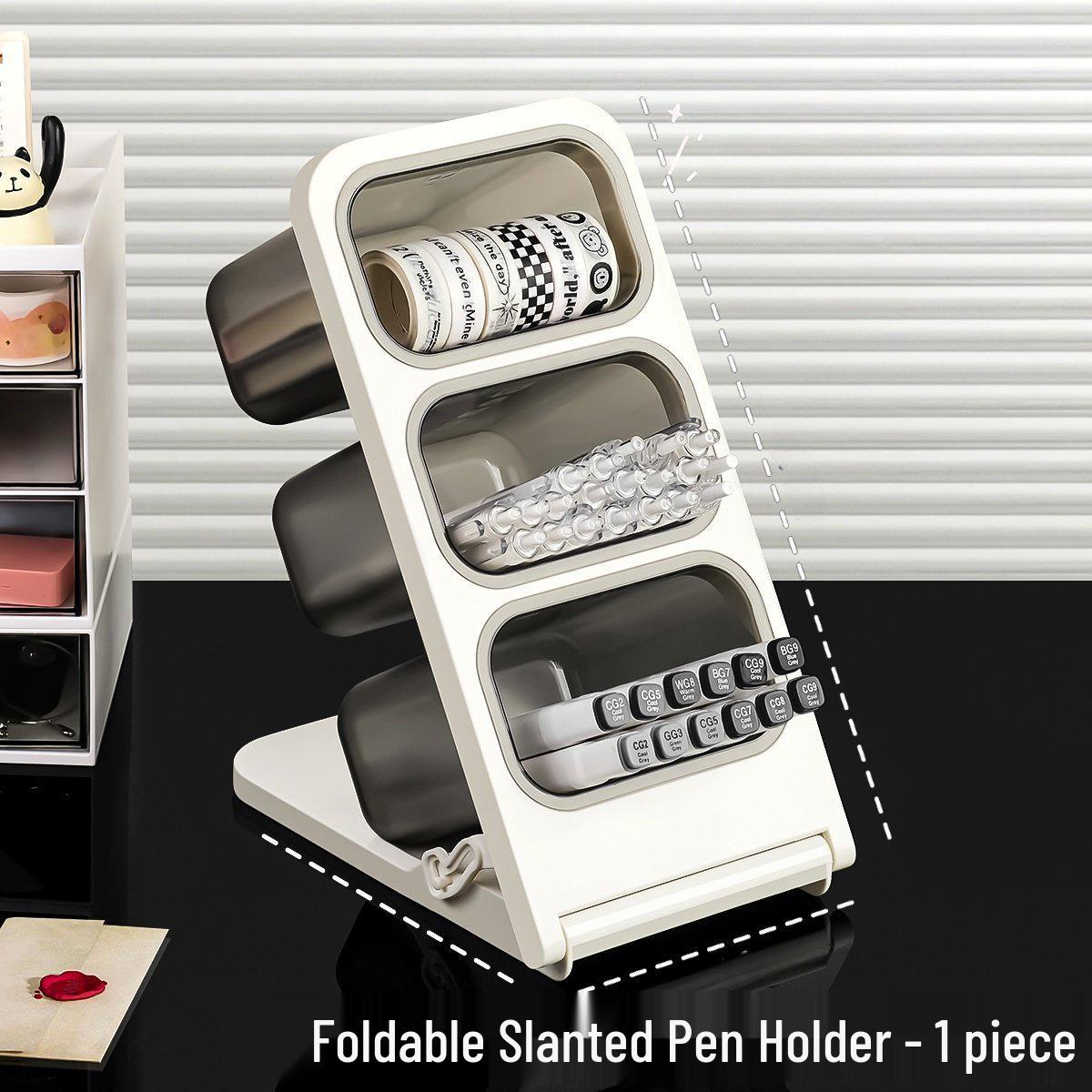 

Large Foldable Angled Pen Holder for Primary School Desk Organizers