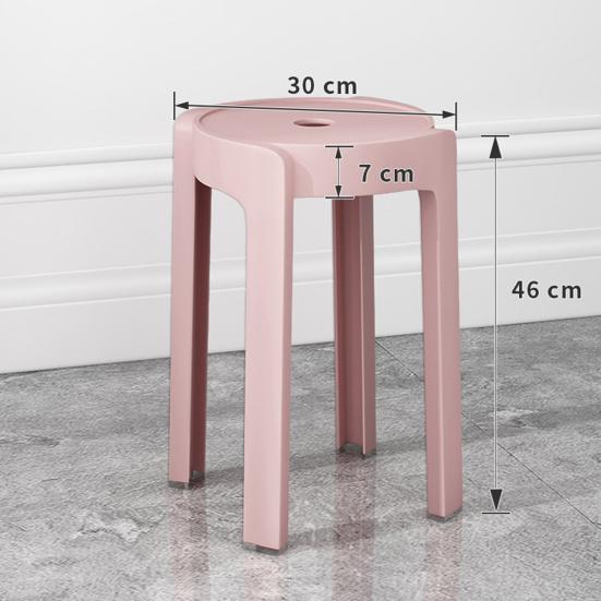 6 Stück Kunststoffhocker Stapelbar Tragbar Rund Ineinander stapelbare Hocker 150 kg Tragfähigkeit Ohne Rückenlehne Barhocker Sitzgelegenheit für Zuhause Klassenzimmer