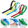 NEW 200Pcs Reusable Cable Ties Cable Lock Loop Nylon Ties Removable Recyclable Mixed Colours Cable Ties
