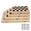 Scacchiera Pieghevole 3 in 1 in Legno, Dama, Tavola da Backgammon, Gioco da Tavolo