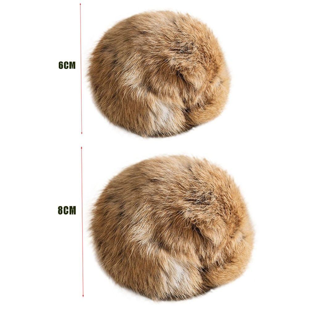 New Rabbit Fur Cat Ball Durable Soft Fluffy Cat Scratch Resistant Pet Sniffing for Indoor Cats Kicks Chase Games