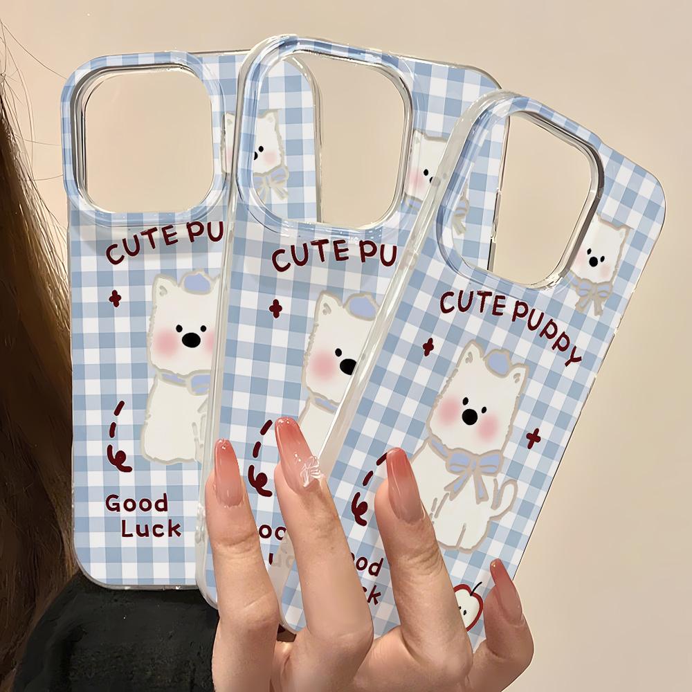 Painted Phone Case for iPhone 12 13 15 16 iPhone 16 12 13 14 15 Pro  14 15 16 Pro Max Coverage Shockproof Anti-Fingerprint Fresh Style Protective Case