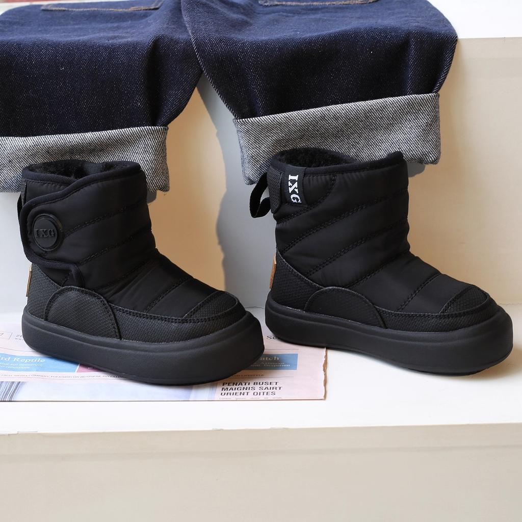 Kışlık Çocuk Fonksiyonel Su Geçirmez Kar Botları Erkek Polar Astarlı ve Kalınlaştırılmış Pamuklu Ayakkabılar Kız Spor Kışlık Ayakkabılar