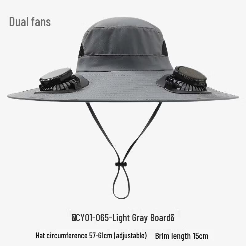 Solar Powered Dual Fan Hat