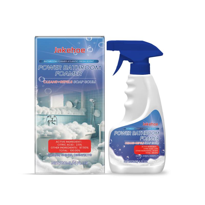 Strong Bathroom Cleaning Foam Spray Powerfully Removes Dirt and Stains Leaves Fresh Smell for Home Surfaces