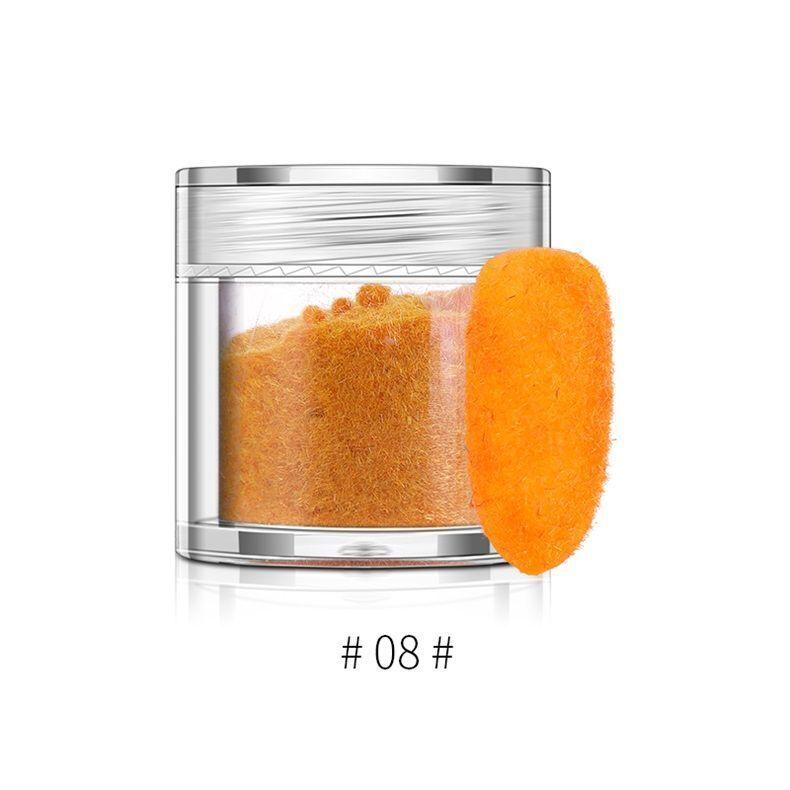 

2шт УФ-гель для маникюра - нечеткий флокированный бархатный черный, белый, красный блеск для ногтей оранжевый