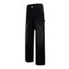 American Retro Unisex Patchwork Lumberjack Pants with Rivet Detail - Loose Straight-Leg