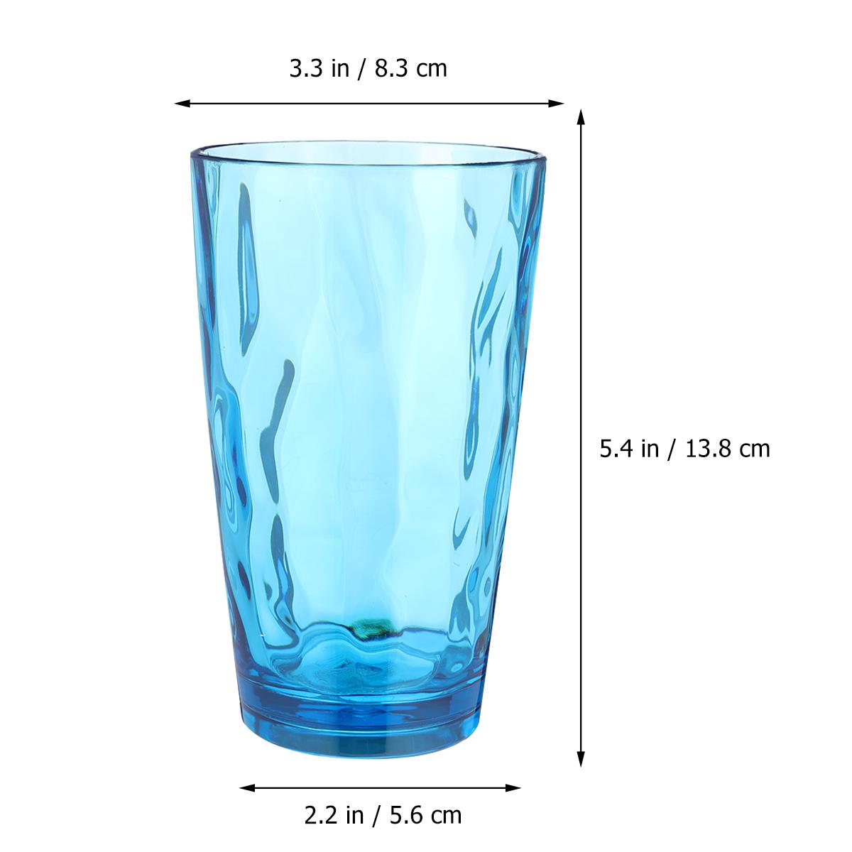 

1pc Acrylic Water Grain Cup Transparent Drinking Cup For Bar Restaurant Hotel Large Capacity Beverage Container Glass синий