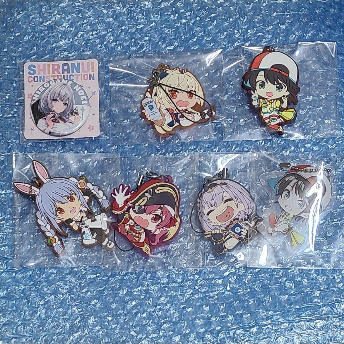Used Hololive Rubast Rubber Strap Can Badge Acrylic Keychain Hoshou Marine Subaru Ozora Pekora Usada Noel Shirogane Flare