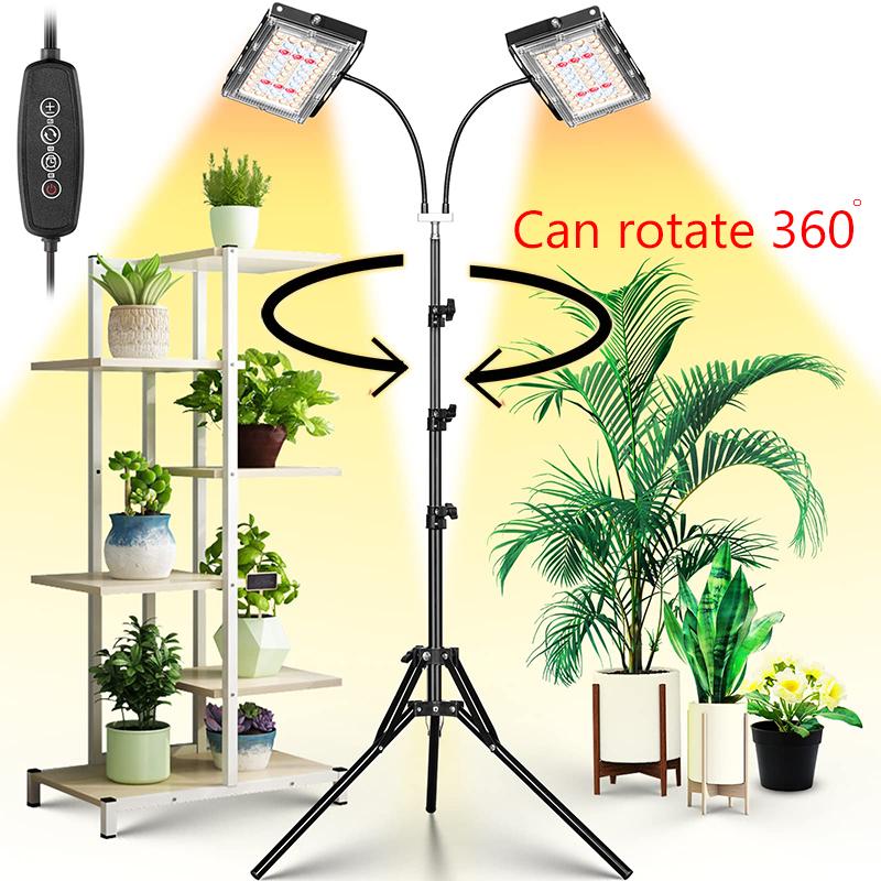 

Настольная подставка полного спектра, светодиодные лампы для выращивания растений, ИК-УФ для гидропоники, лампа для выращивания растений в помещении, для посева в теплице, IP65, водонепроницаемая EU plug-220V