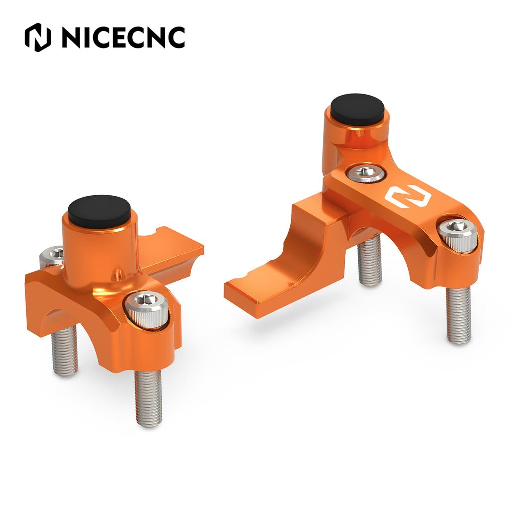NICECNC For KTM EXC 300 EXC-F 300 2014-2024 Brake Clutch Master Cylinder Clamp & Mirror Mount For Husqvarna TE 300 GasGas EC 300
