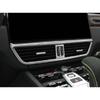 For Porsche Cayenne 2019-23 Silver Pattern Central Console Air Outlet Vent Trim