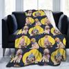 Colored Pug Fun Puppy Ultra Soft Lightweight Flannel Sofa Bed Blanket