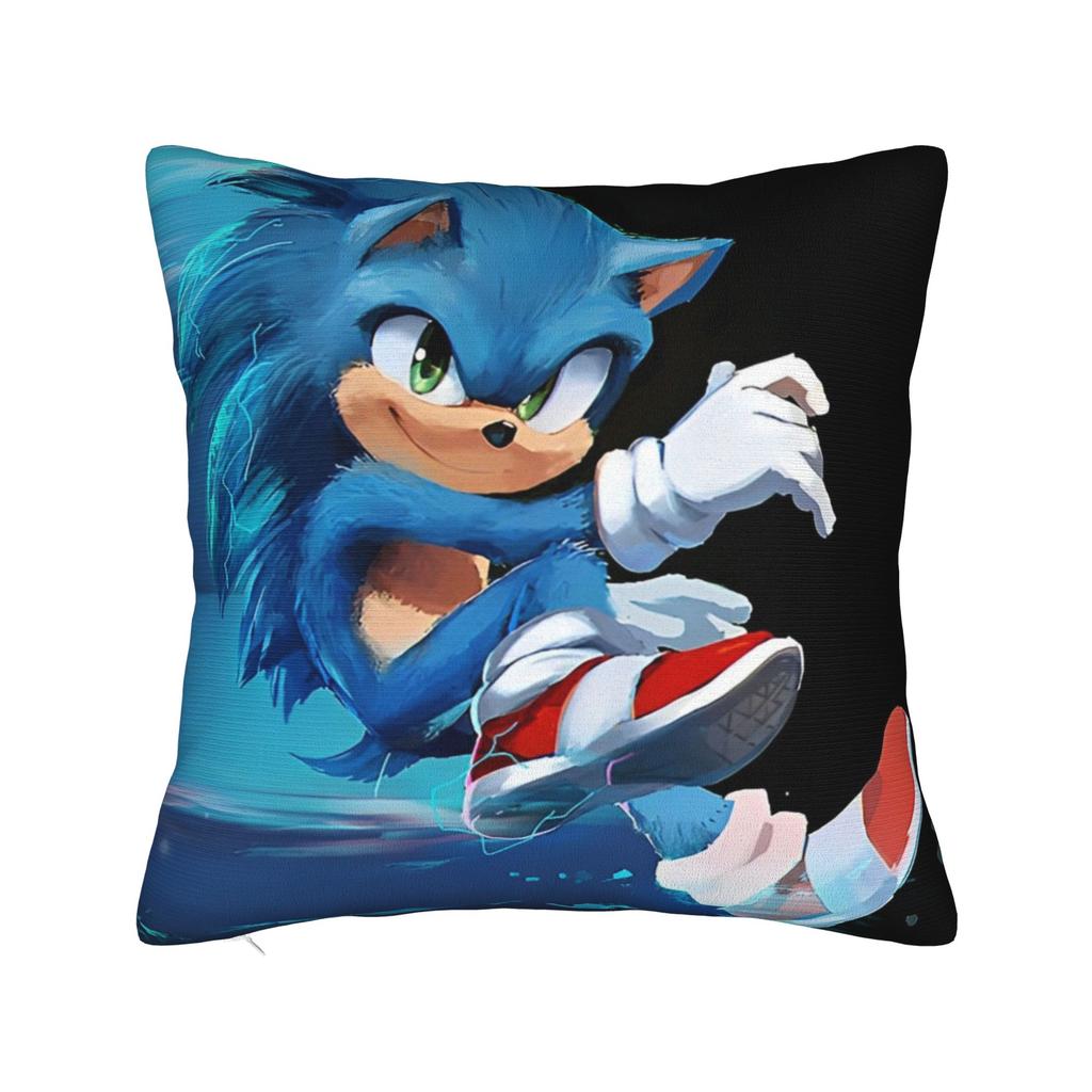 Decorative Pillow Covers Cartoon S-Sonic Merch Home  Pillow Case Cover Zippered Multiple Sizes