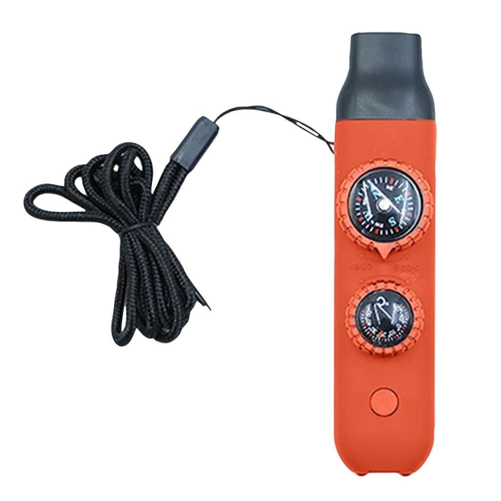 7-in-1 Snow Emergency Whistle, LED Light Whistle With Compass & , Portable Winter Gear, For Snowstorm Res