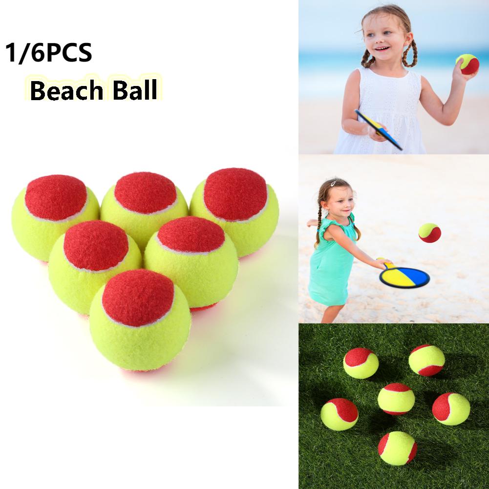

1/6 шт. пляжный мяч детский мягкий тренировочный мяч для пляжного тенниса Спорт на открытом воздухе теннисные игрушки поставки для детей начинающих тренировочные подарки