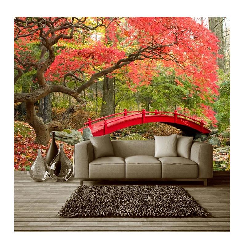 Beautiful Forest Wallpaper Decor Living Room Sofa TV Woods Landscape 3D Murals