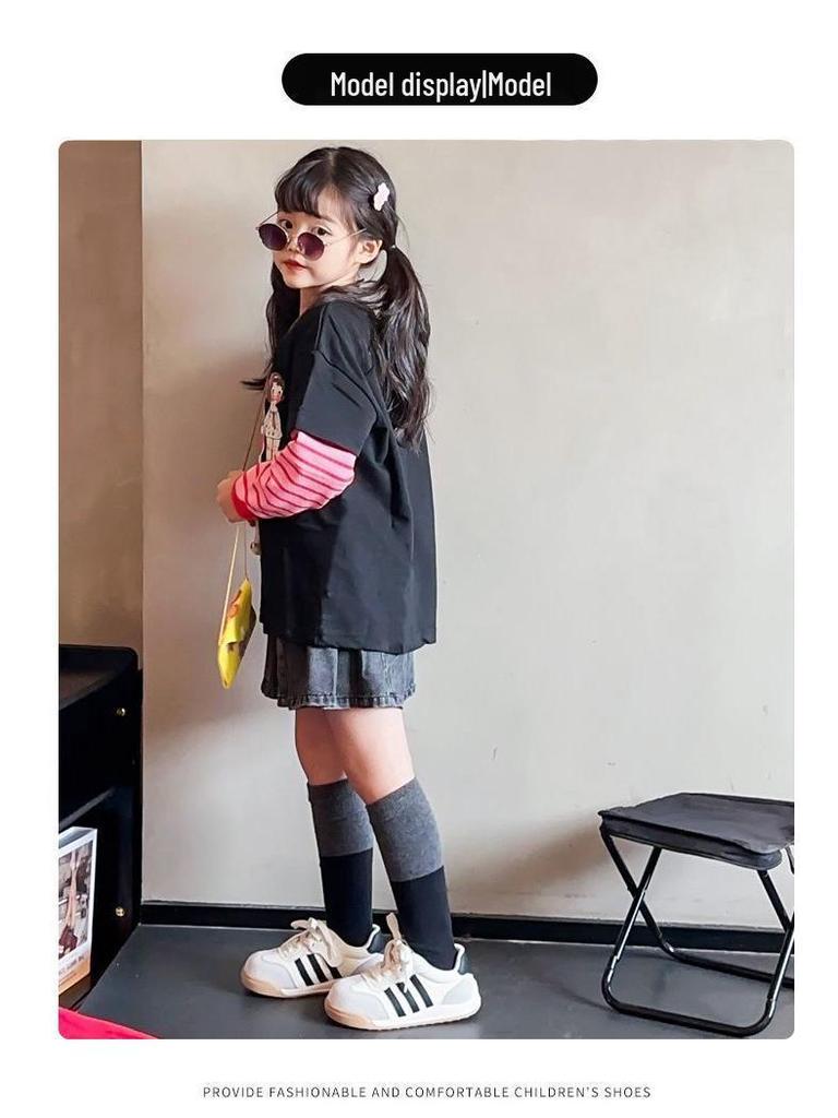 Autumn 2025 Kids' Sneakers: Korean Fashion Girls' Forrest Gump Style, Medium & Large Sizes, German Training & Casual Shoes