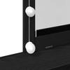 Makeup Table with Shelf Black Oak Look 80 x 41 x 144.5 cm