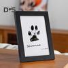 1 sett Pet Paw Printing Kit med fotoramme i tre DIY Hund Katt Potetrykk Inntrykk Valp Kattunge Poteavtrykk Minnesmerke Bilderamme Dekorasjon Kjæledyr elsker