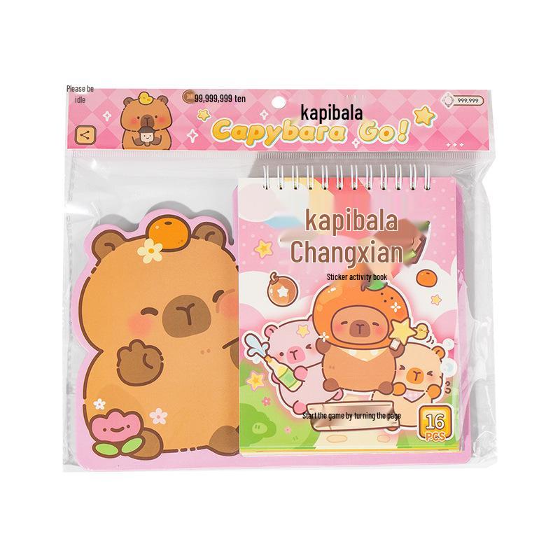 Yuxian Capybara Adventure Sticker Book: Creative & Educational Diary for Kids