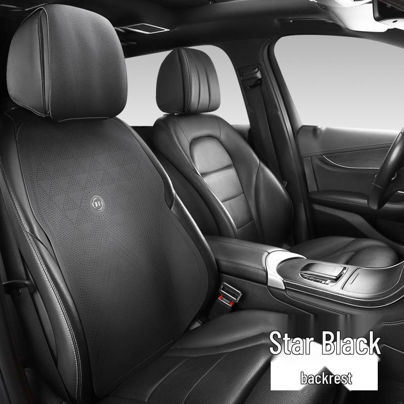 Universal Suede Car Seat Cushion Set - All-Season, Three-Piece, Summer-Ready, Thin Cushion with Lumbar Support.