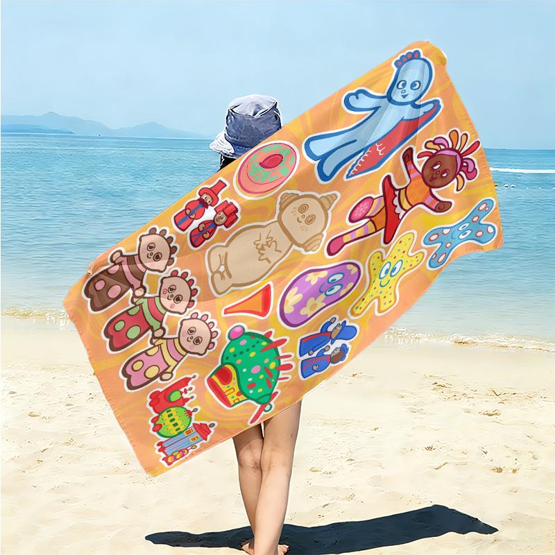 1Pc Colorful Creatures Collection Beach Towel Microfiber Beach Towel Thin Absorbent For Beach Swimming Yoga Bath Sports 0917247