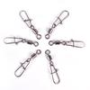 10Pcs Rolling Barrel Swivel With Snap Fishhook Lure Connector Fishing Tackle