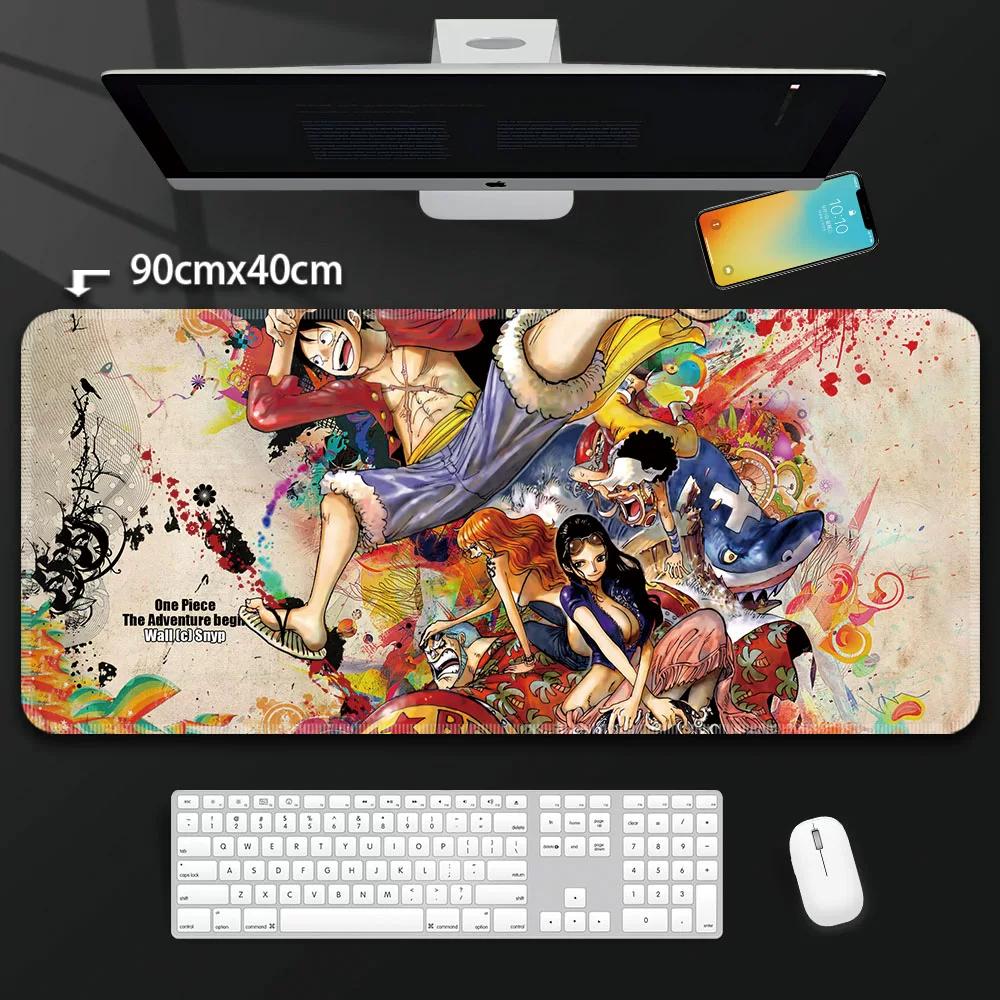 One Piece Leather Mouse Pad Oversized Peripherals Two-dimensional Anime  Monkey D. Luffy Roronoa Zoro  Boys Computer E-sports Game Keyboard Table Mat