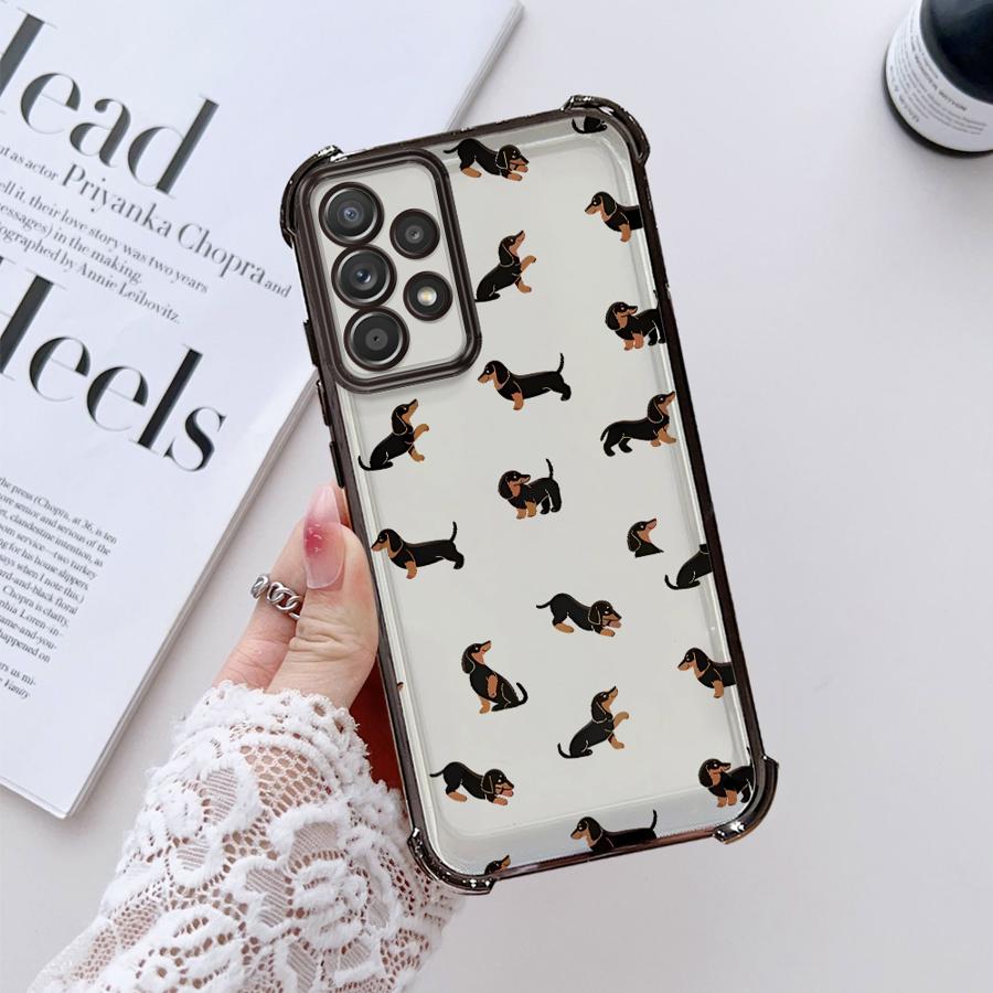 Phone Cover Case for Samsung Galaxy A13 A15 A35 A36 A26 A21s A16 A24 A52 A17 A33 A25 Creative Minimalist Dachshund