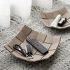 Waterproof Leather Woven Storage Tray Multi-functional Entrance Key Tray Jewelry Plate  Tea Table