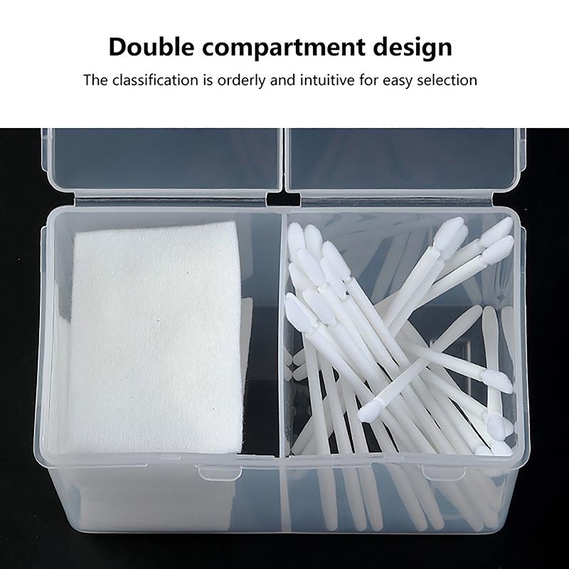Transparent Plastic Cotton Swab Storage Box Desktop Dust-Proof Makeup Removal Cotton Lipstick Cosmetics Storage Organization