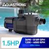 Variable Speed Pool Pump In/Above Ground Energy Efficient High Flow Powerful Self-Priming Dark Black Swimming Pool Pump with Fi