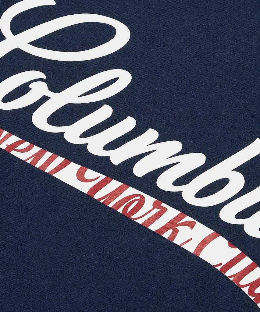 COLUMBIA UNIVERSITY Cu Big Wave Logo S/S T-Shirts Dark Navy