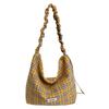 New Korean Shoulder Bag Pleated Large Capacity Lightweight Handbag Versatile Film College Style Plaid Bag Women