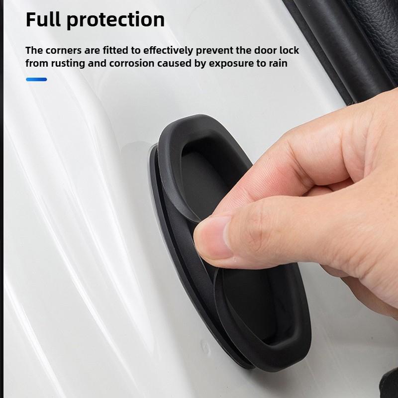 4 pcs Extendable Silicone Car Door Lock Covers Waterproof Rust-proof Protection For Dodge SRT Challenger Hellcat Ram Challenger