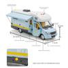 Zabawki w skali 1/32 Camper RV Samochód kempingowy, odlewany metal Pojazd rekreacyjny Udawaj, że bawisz się z napędem pull back Model Drzwi i markiza samochodu Otwarte światło Dźwięk dla chłopca dziewczynki