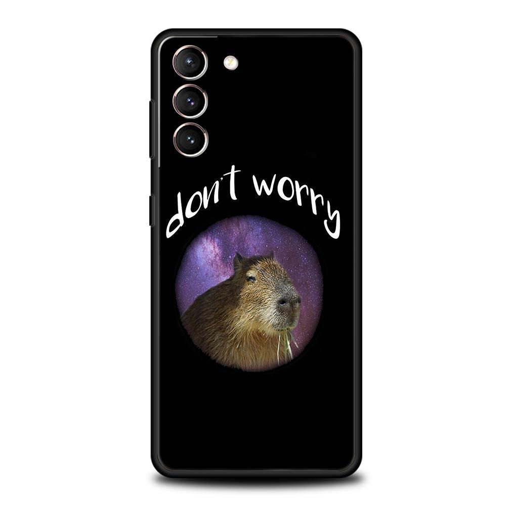 Custodia per Telefono Capibara Cartone Animato Carino Per Samsung Galaxy S23 Ultra S22 S21 S20 FE 5G S10 S10E S9 S8 Plus Note 20 Cover Morbida Paraurti