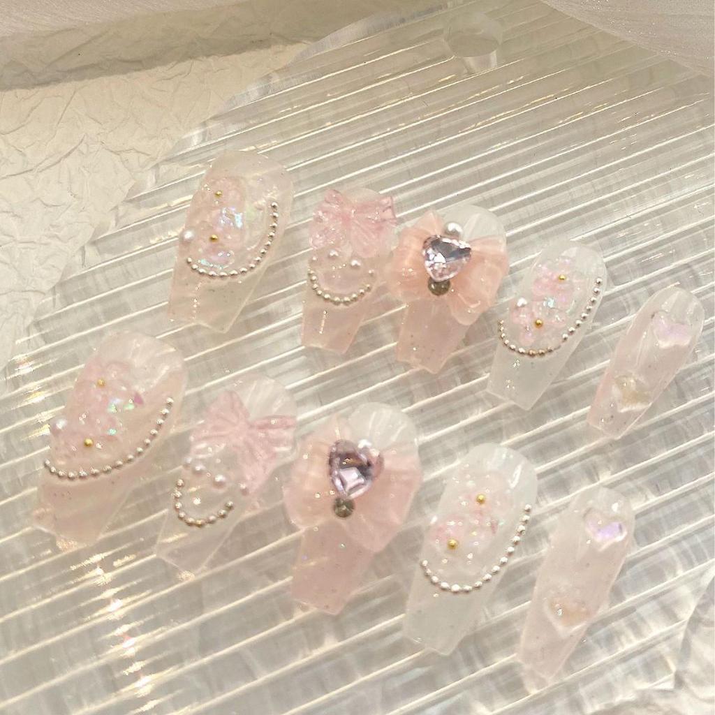 Sheer Fairy Nail Art Stickers: Wearable, Removable, Gentle False Nails