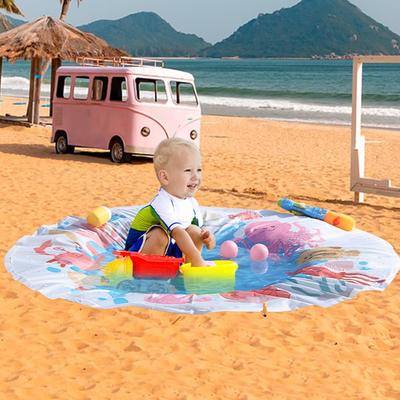 Beach Puddle Pool Toddler Beach Blanket Paddling Pool With Carrying Bag Summer Outdoor Water Play Toy For Boys Girls Children