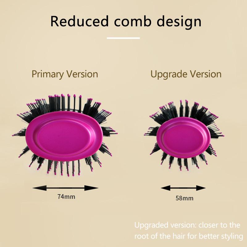 1200W Hair Dryer 2 In 1 Hot Air Brush One Step Styler Volumizer Hair Comb Roller Electric Ion Blow Dryer Brush Hair Straightener Curler