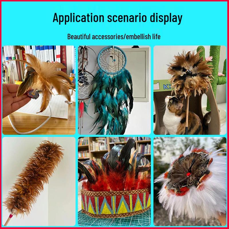 Yellow Chicken Feather for DIY Crafts, Jewelry & Pet Supplies