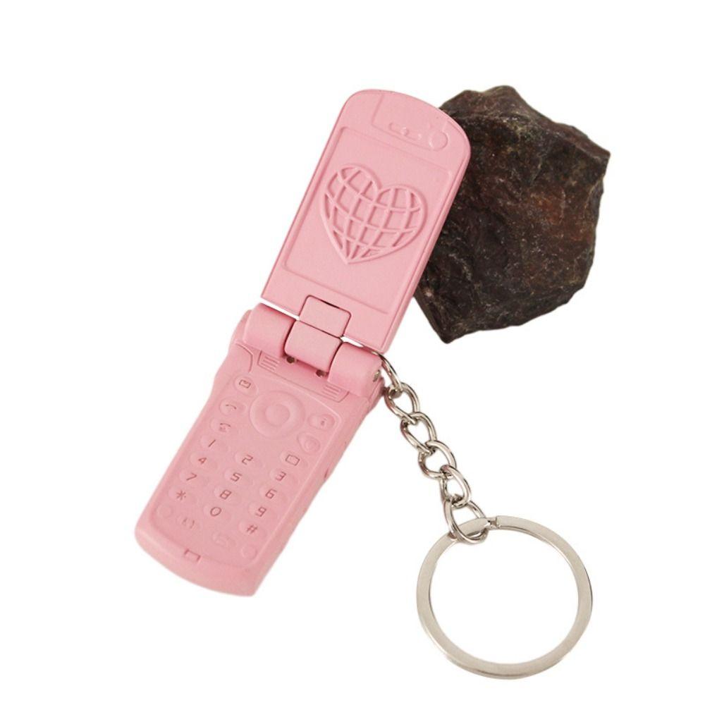 Vintage Cell Phone Figure Key Ring Mini Car Key Chain Bag Charms Phone Model Keychains  Couple