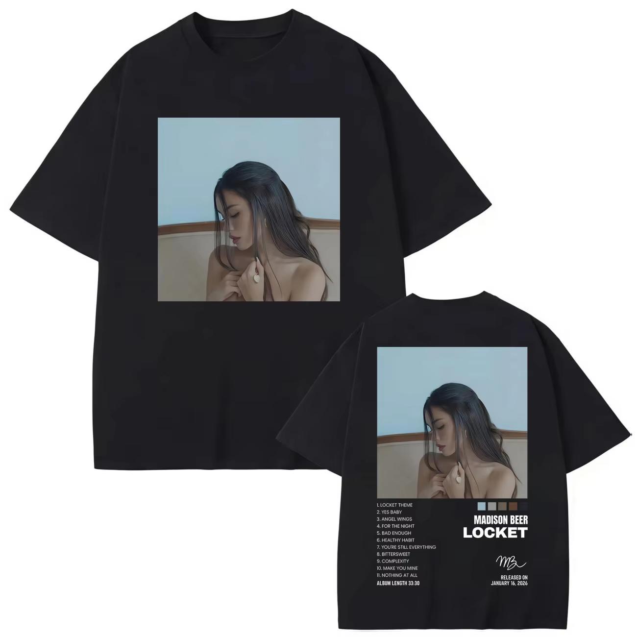 

Madison Beer Locket Album Graphic T Shirts Men Women High Quality Fashion T-shirt 2026 Spring/summer Casual Short Sleeve Top ... S