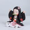 11cm Anime Demon Slayer Kamado Nezuko Figures Sitting Posture Model Desktop Decoration Ornament Statue Toys Gifts Collectible