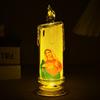 1/4Pcs LED Prayer Flameless Candle Holy Family Jesus Joseph Virgin Mary Battery Operated Devotional Prayer Candle Religious Decoration Christian Gift