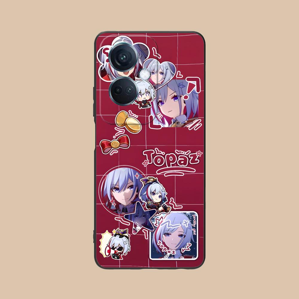 HSR Topaz Matte TPU Mobile Phone Case for OPPO Reno 14 13 12 11 10 9 8 7 6 5 F T Pro 5G Colorful Printing Cover