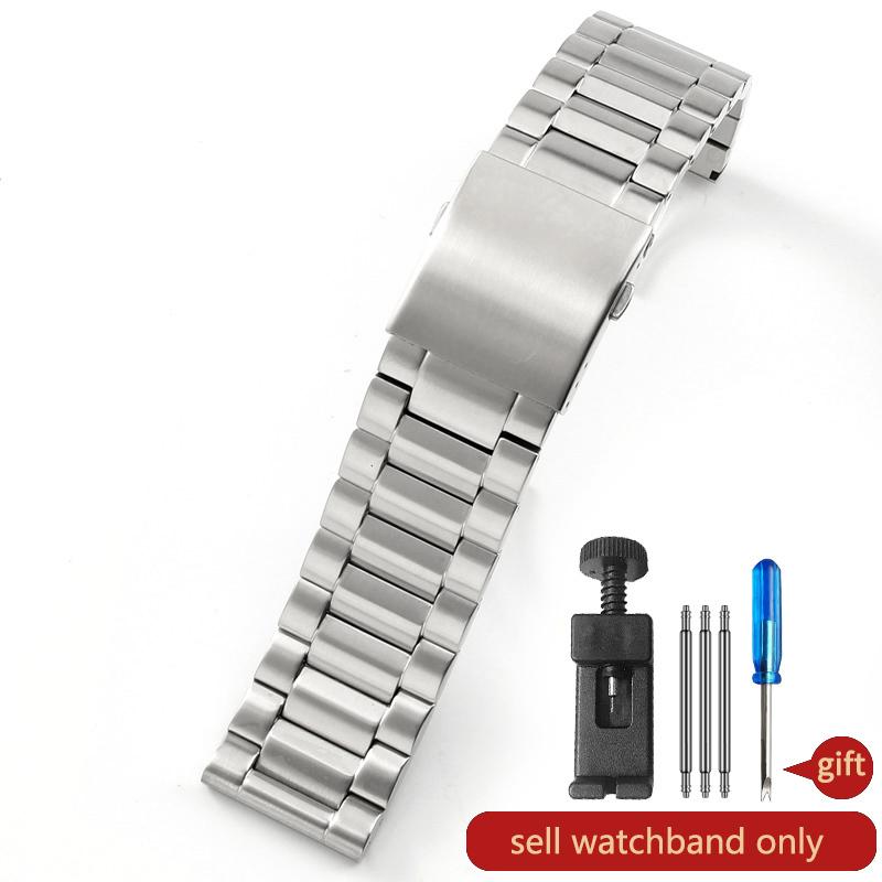 For DIESEL Stainless Steel Men's Watch Band Dz7395 Dz4316 Police Large Dial 22 24 26 28 Double Press Buckle Replace Watch Strap