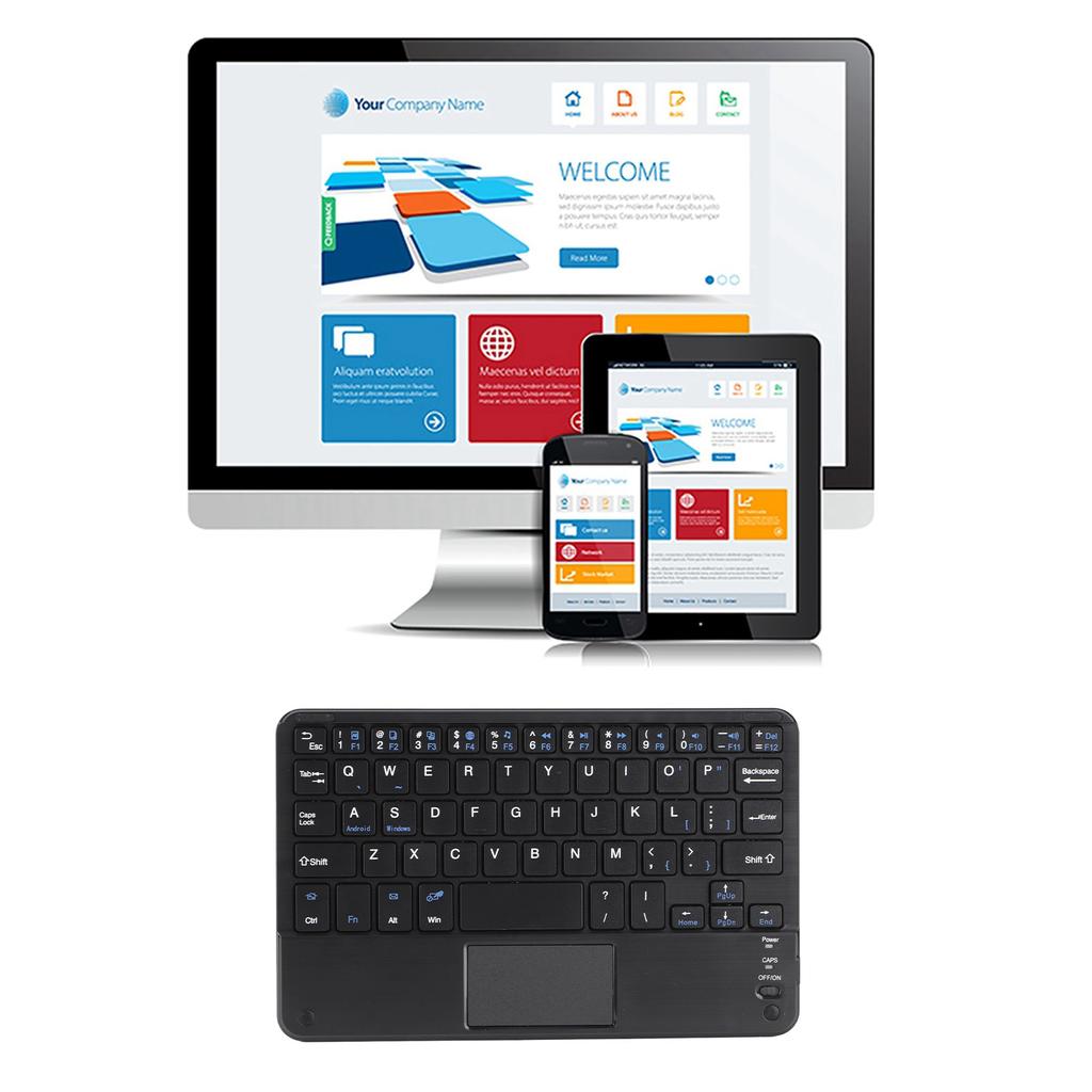 7 Inch Wireless Ultra Slim Touchpad Scissors Feet Design for Bluetooth Keyboard