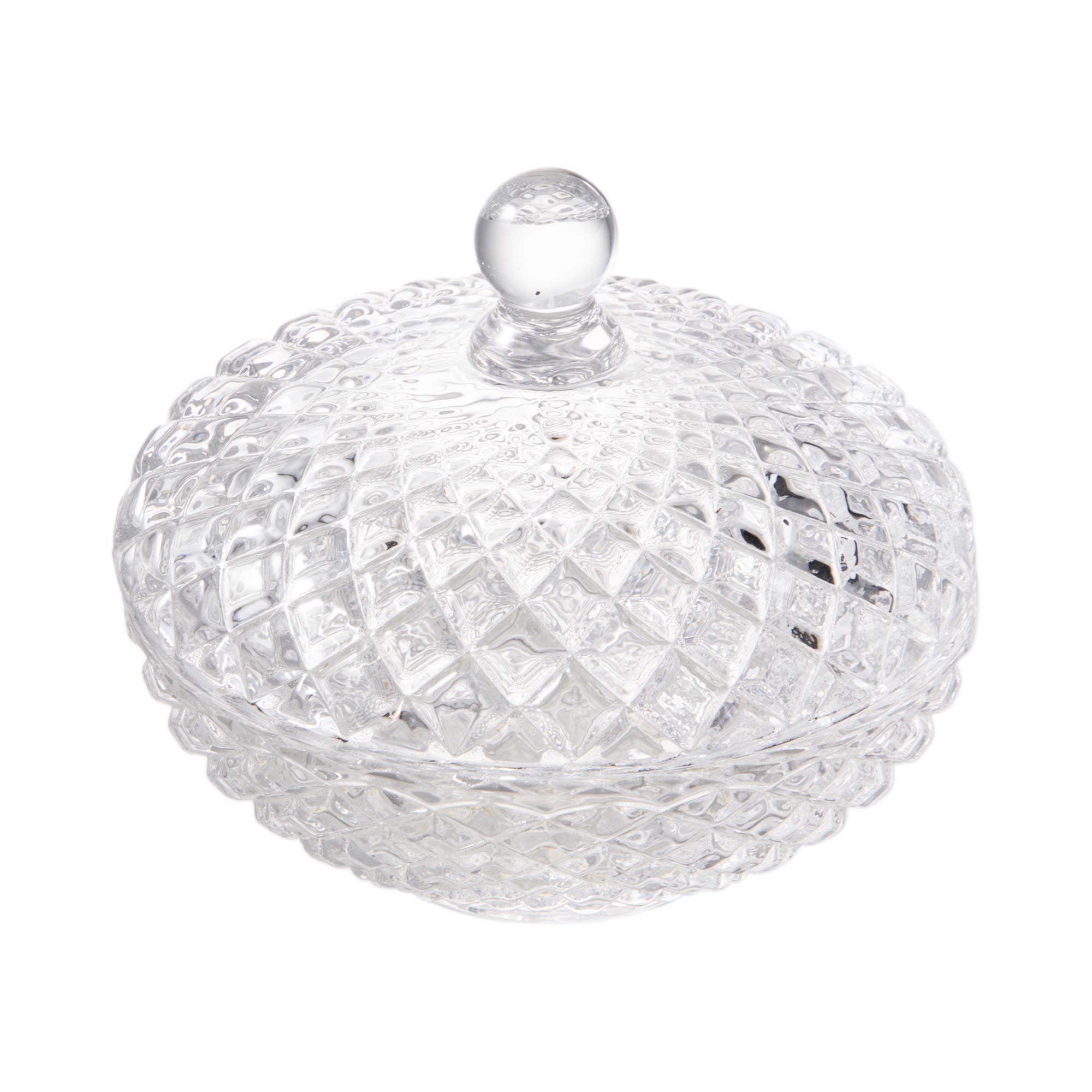 

Aoyama Glass Vulcan Glass Маленькая миска с крышкой, Контейнер для хранения, Банка (с крышкой), 11см, AMG-CA-P703